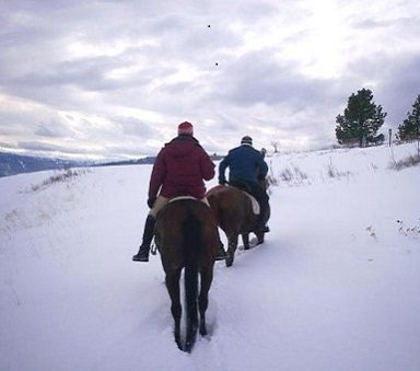 Virginia Horse Council photo of riders in the snow